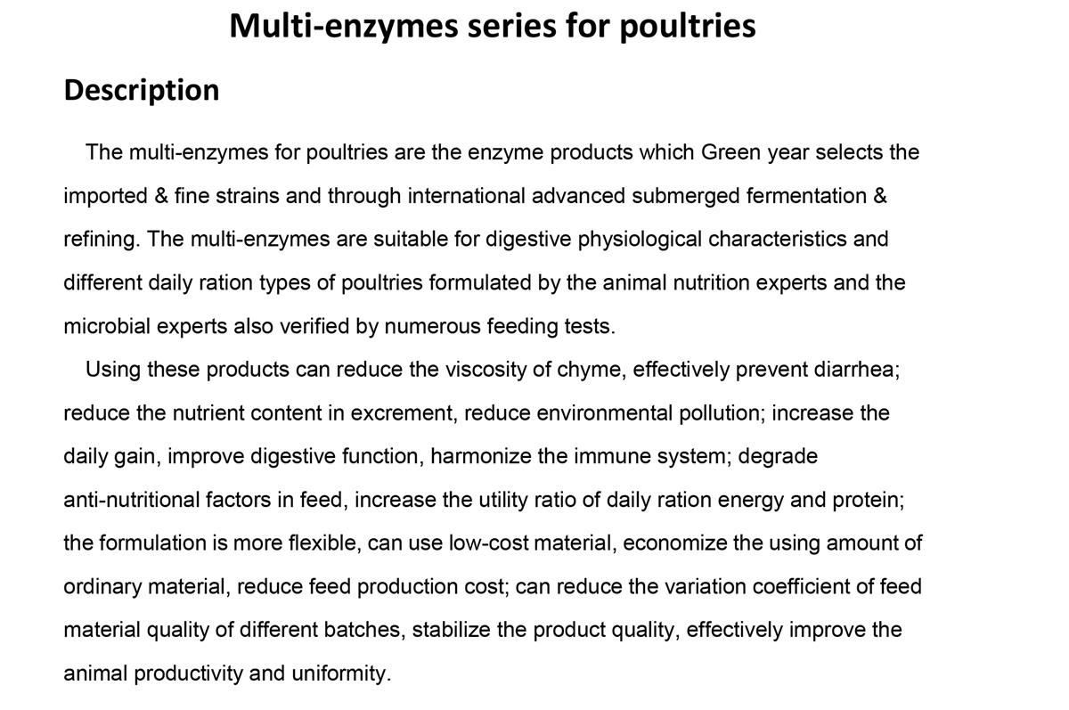 Multi-enzymes series for poultries(图2)
